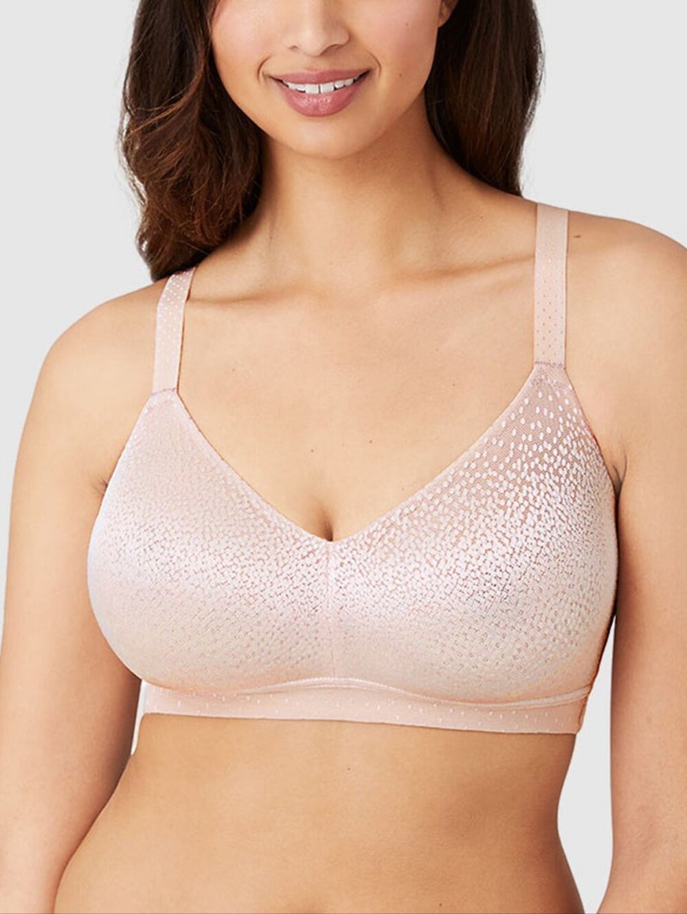 Wacoal Back Appeal Wire Free Bra 40C $72 Pink Wireless New WL116